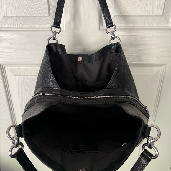 Coach Lexy Black Pebble Leather shoulder bag - Large - Picture 4 of 5